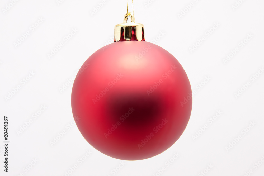 rote hängende Weihnachtsbaumkugel