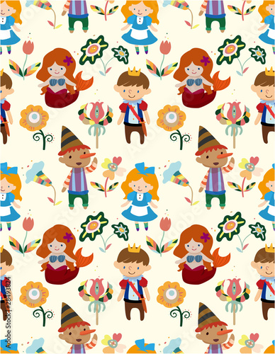 seamless story people pattern