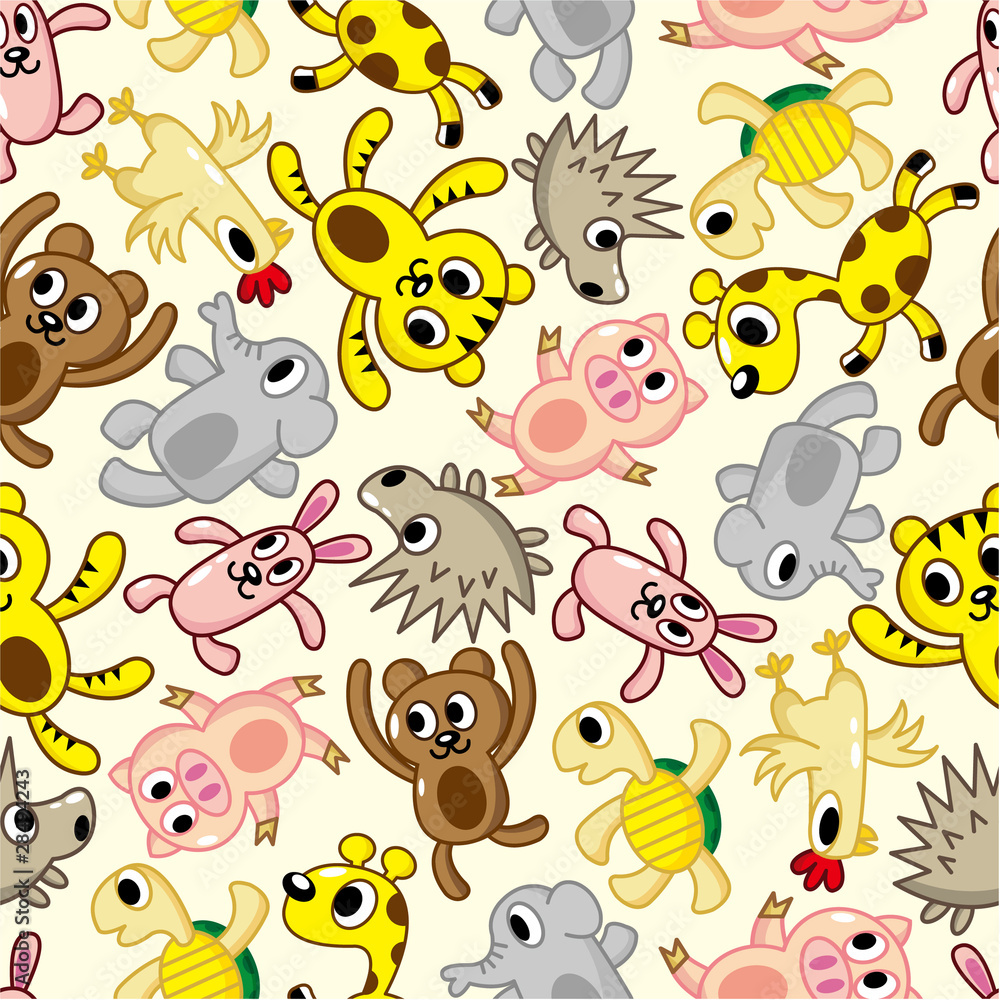 Naklejka premium seamless animal pattern