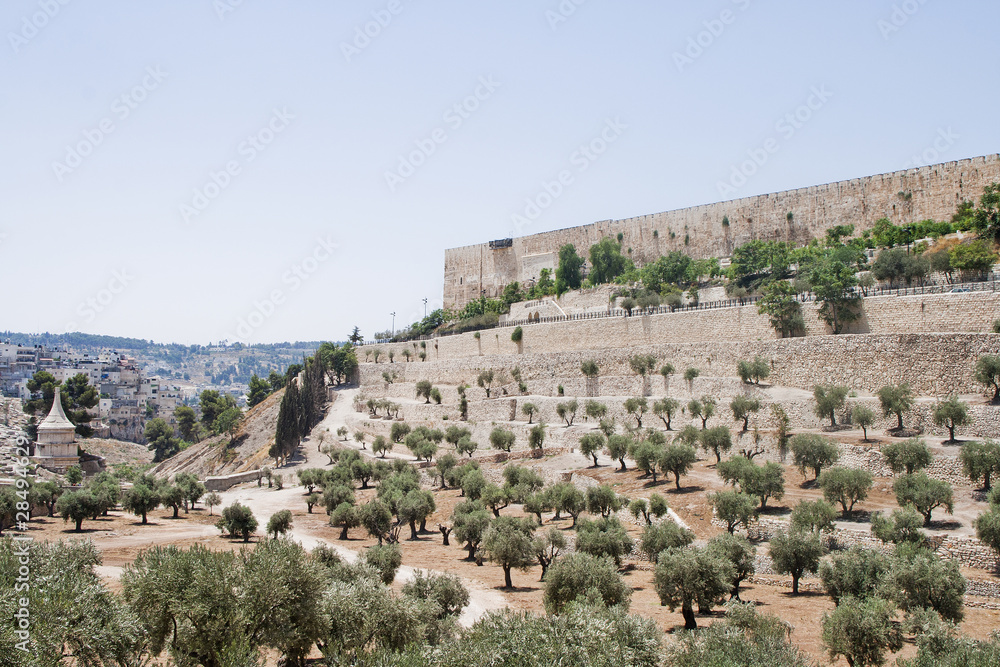 Kidron Valley, Temple Mount and Tomb of Absalom