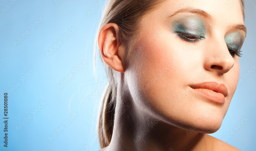Fototapeta premium blue makeup