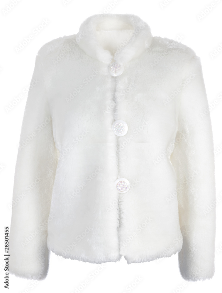 Bridal artificial fur coat | Isolated Bridal artificial fur coat | Isolated