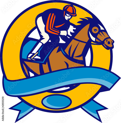 horse and jockey racing