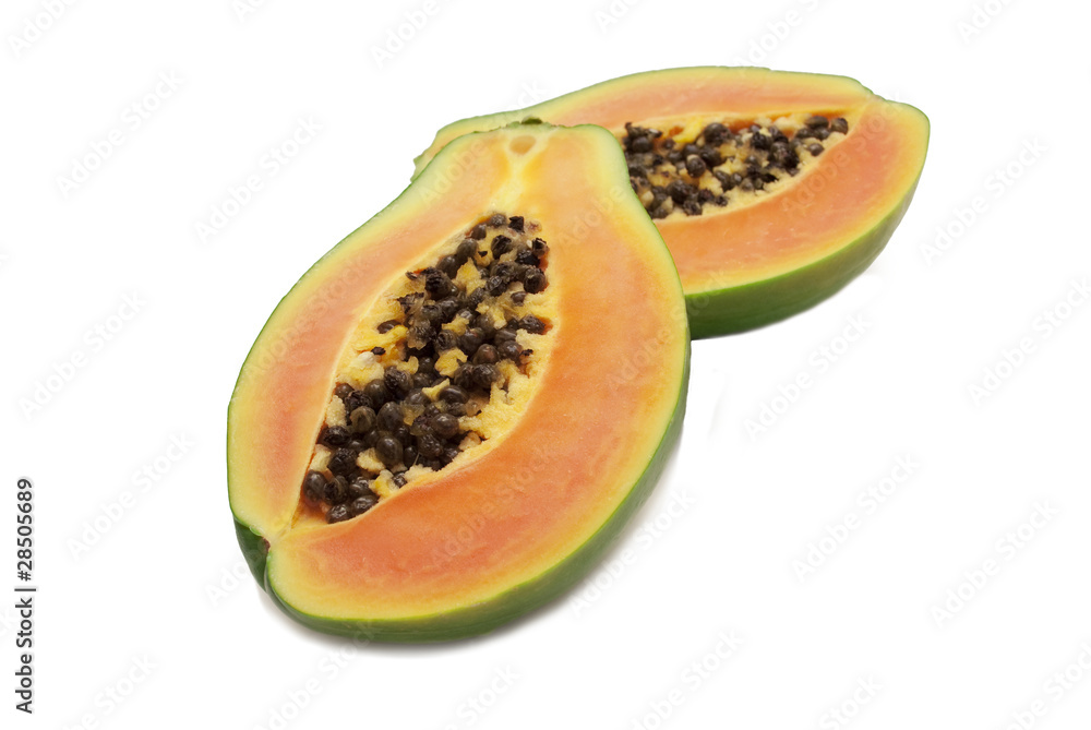 Papaya isolated on white background Papaya isolated on white background