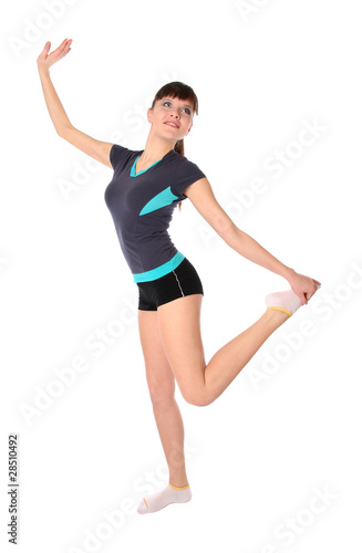 teenage girl in gymnastics poses © AlikeYou
