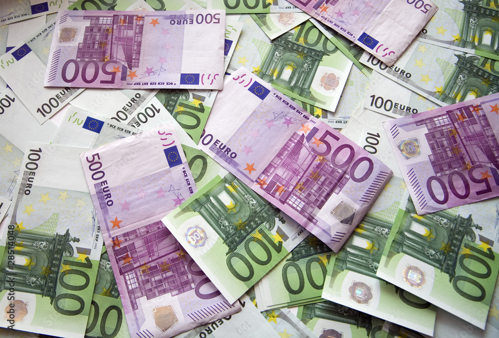 background from chaotically lyings euro banknotes background from chaotically lyings euro banknotes