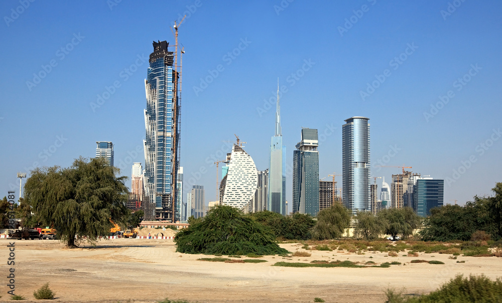 Modern skyscrapers of Dubai.