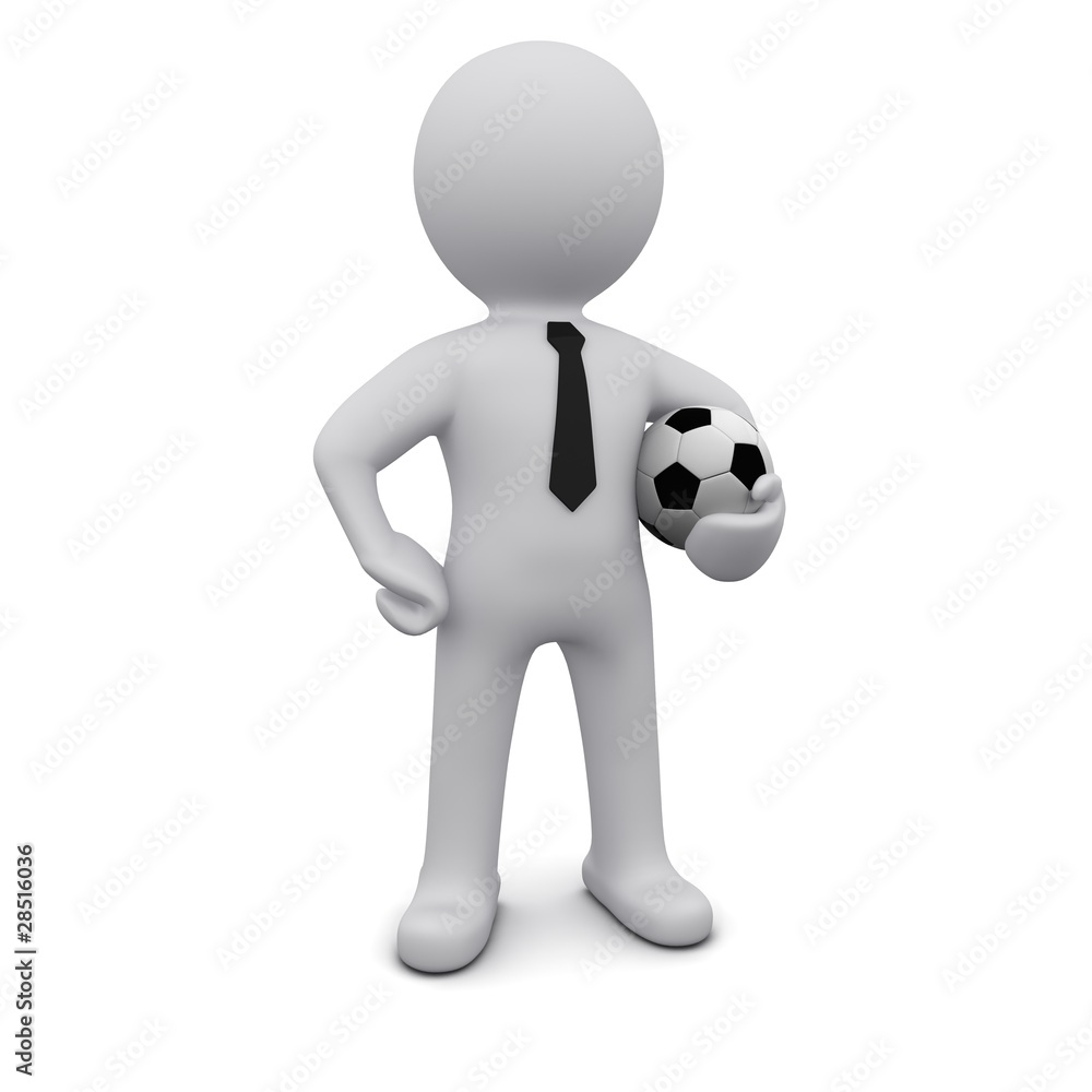 Three-dimensional man in a tie Three-dimensional man in a tie