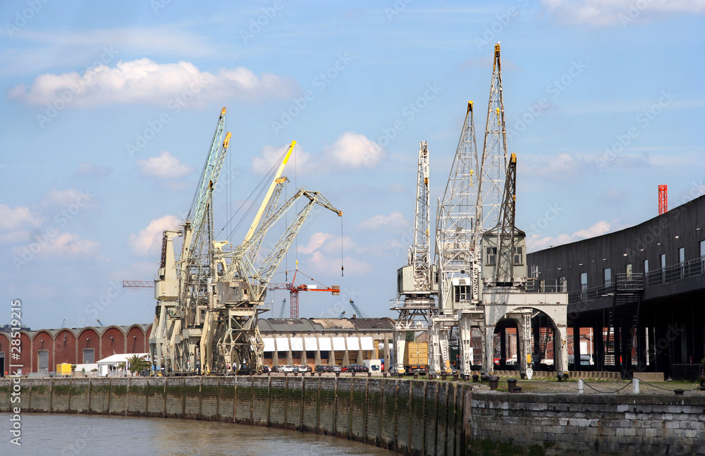 Obraz premium Harbor Cranes Antwerp
