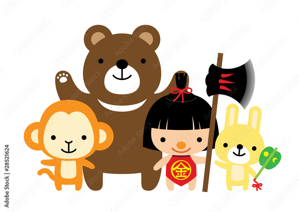 Naklejka premium 昔話 金太郎