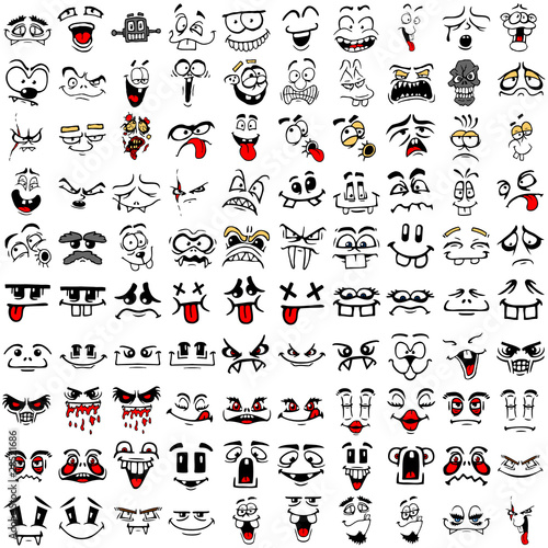 100 Comic Faces Set 2