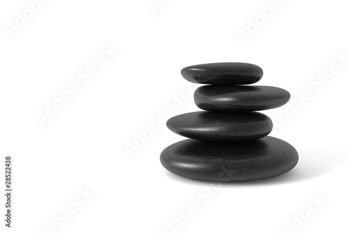 Canvas Print Balancing stones. Computer generated image.