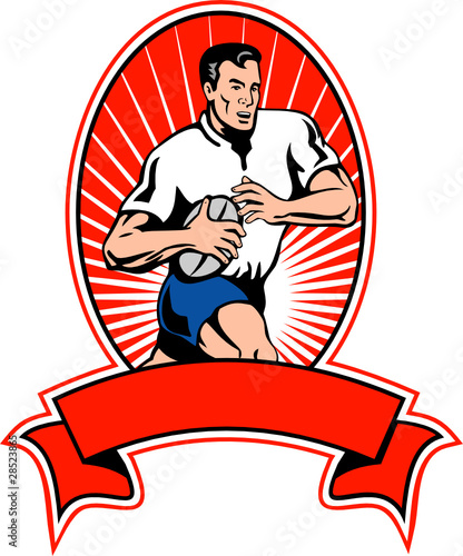 rugby player running with ball