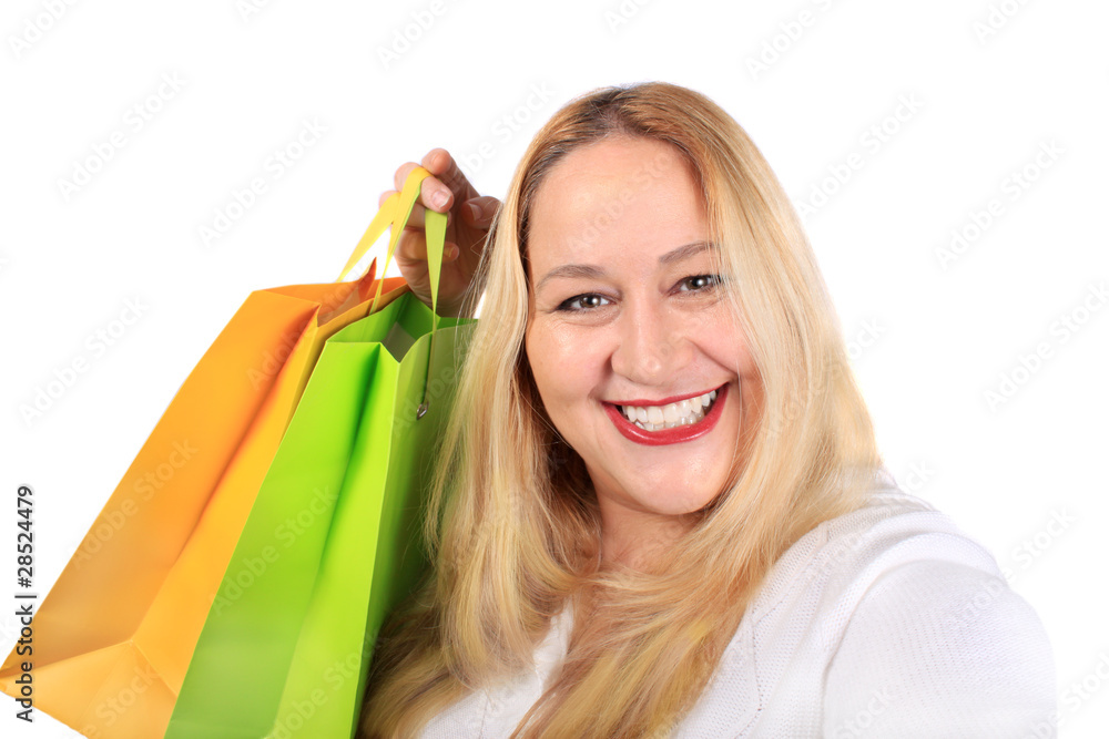 Blonde lady shopper Blonde lady shopper