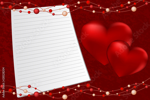 Background by the Valentine's day