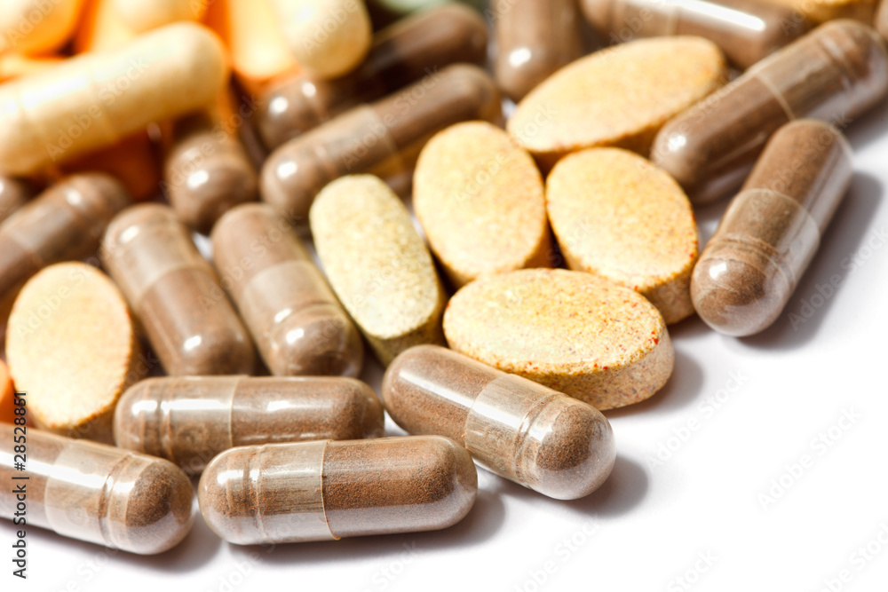 Medicinal pills piled up a bunch Medicinal pills piled up a bunch