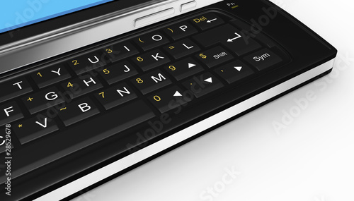 Wallpaper Mural Black mobile smart phone - 3D render Torontodigital.ca