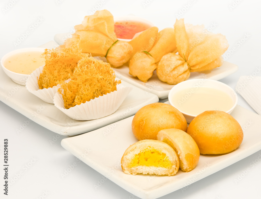 fried food in Dim Sum restaurant fried food in Dim Sum restaurant