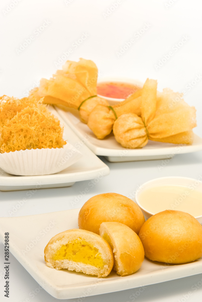 fried food in  Dim Sum restaurant