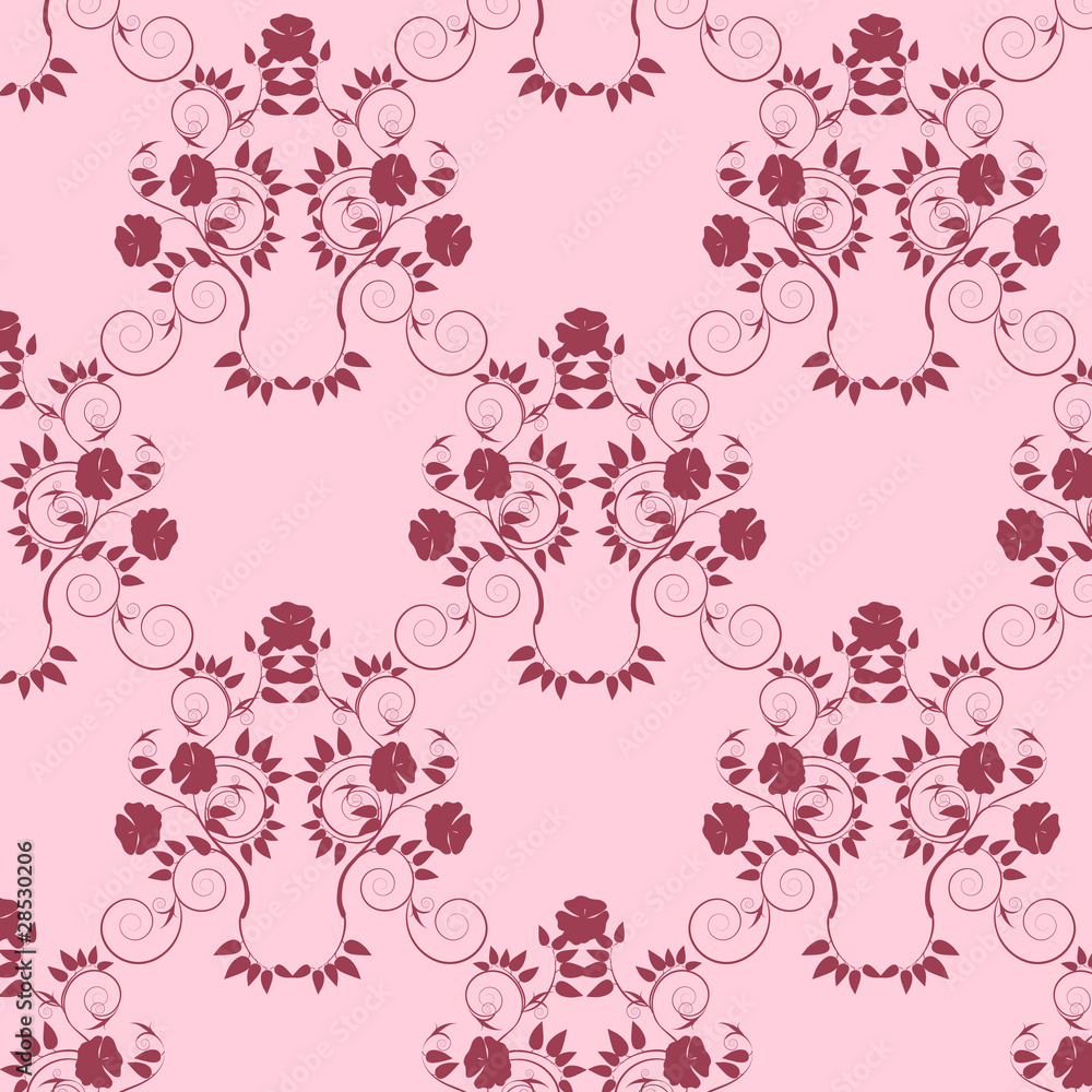 Decorative floral classical seamless background.