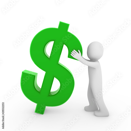 3d human dollar green