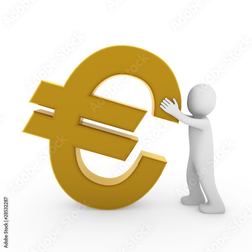 3d human euro gold gelb