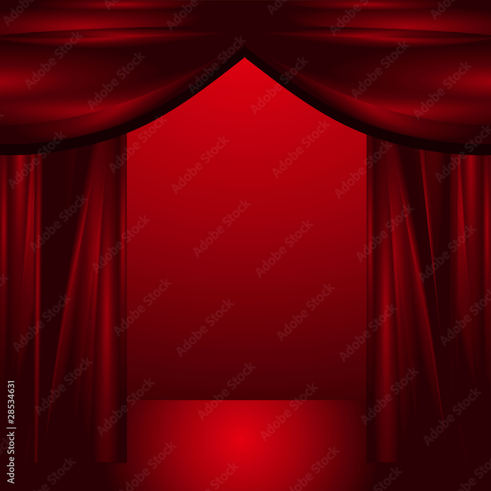 Fototapeta premium Open theatre curtains