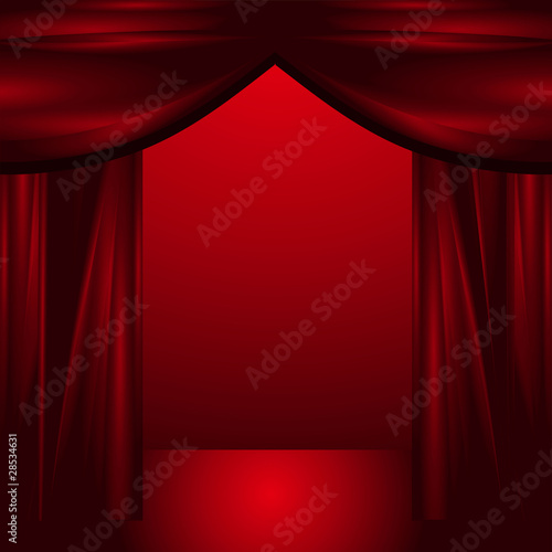 Open theatre curtains