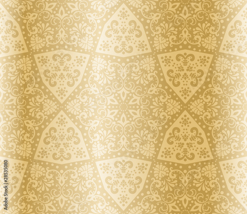 Sepia starshaped seamless arabesque