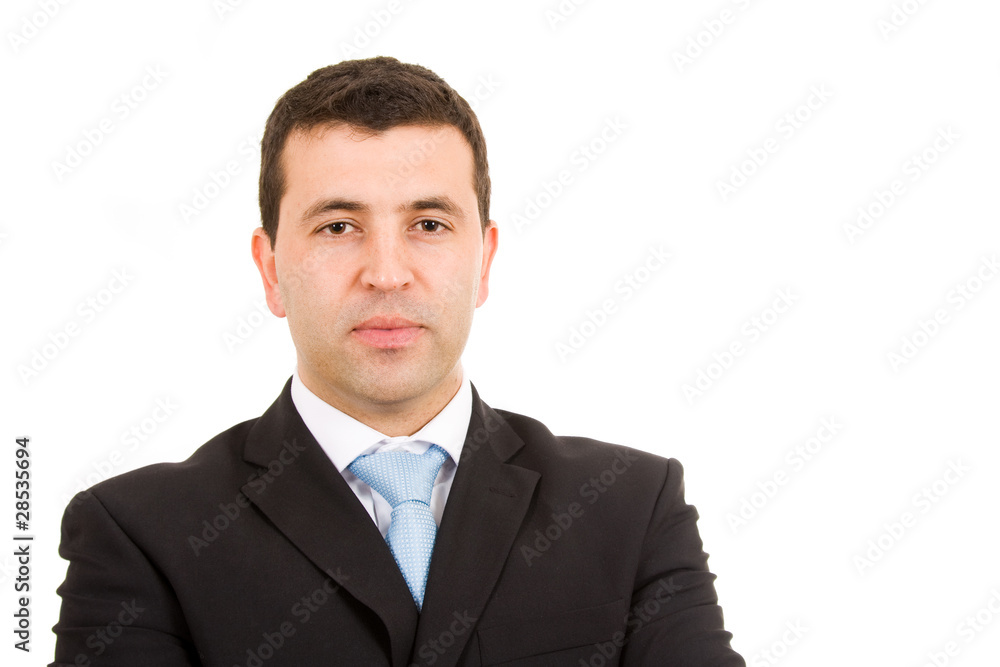 young business man portrait isolated on white young business man portrait isolated on white