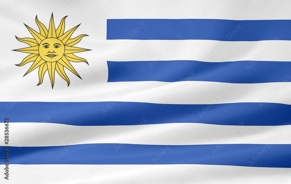 Fototapeta premium Flagge von Uruguay