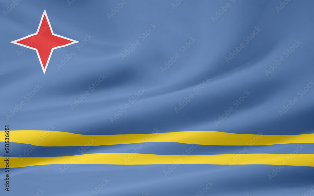 Fototapeta premium Flagge von Aruba