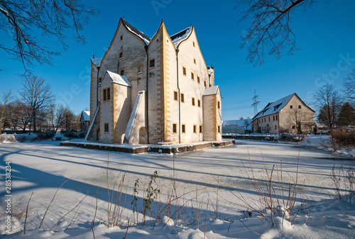 Wasserschloss Klaffenbach im Winter