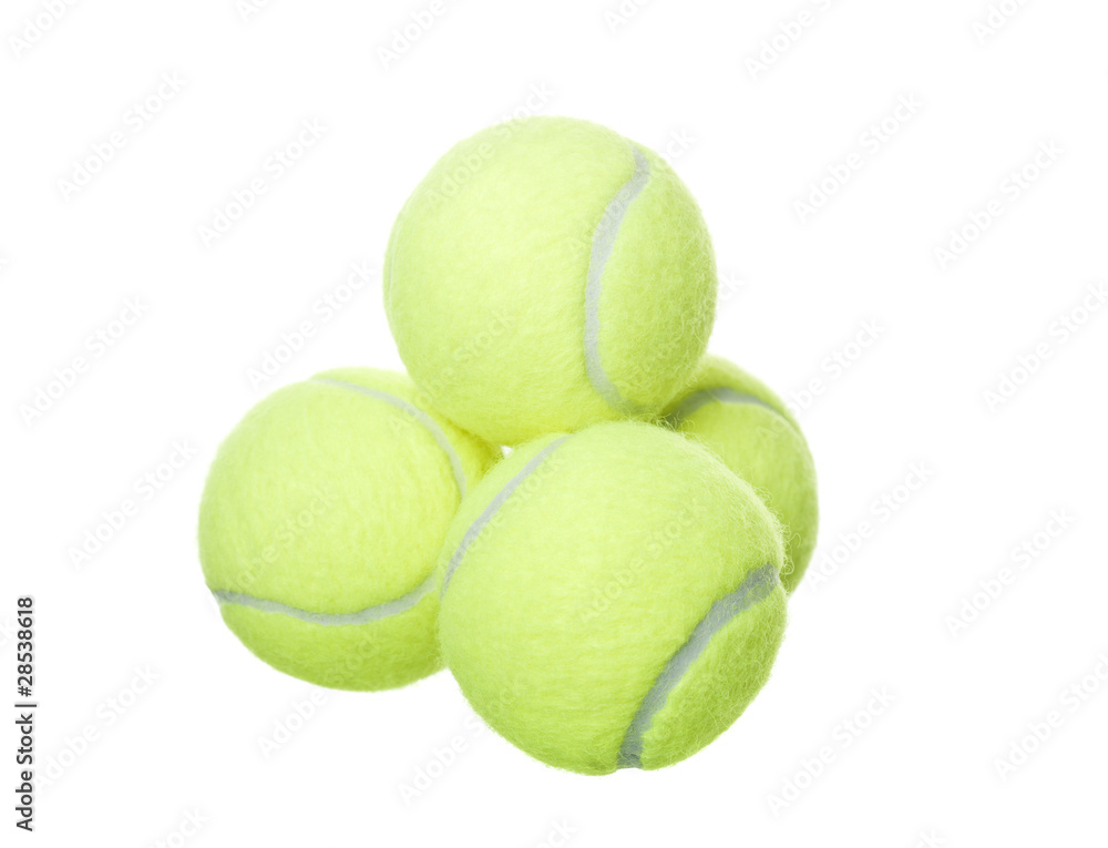 Pyramid of tennis balls