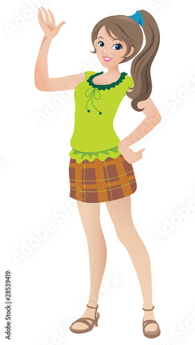 Teenage Girl With Ponytail