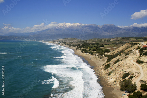 Landscape of Messara Bay in springtime - Crete