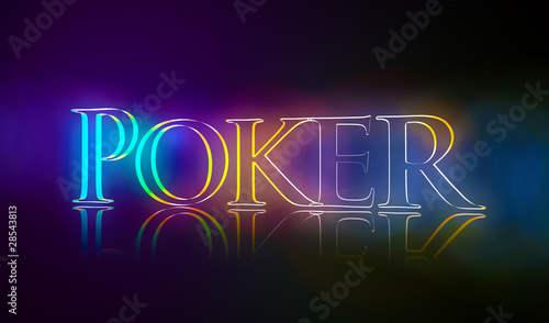 Foto 3D Typografie Poker