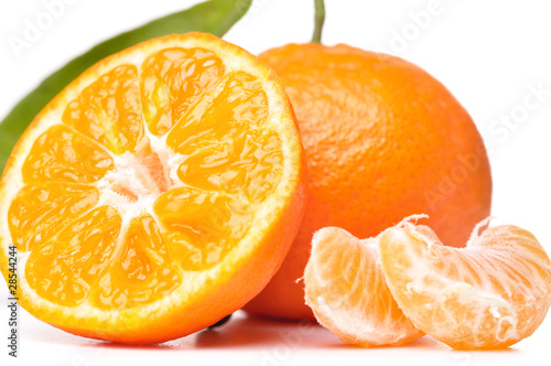 fresh mandarin isolated on white