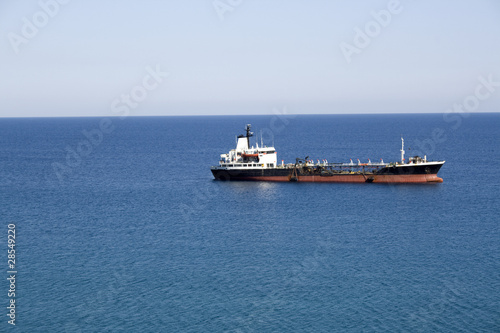 Oil tanker - Mediterranean sea. South coast of Crete