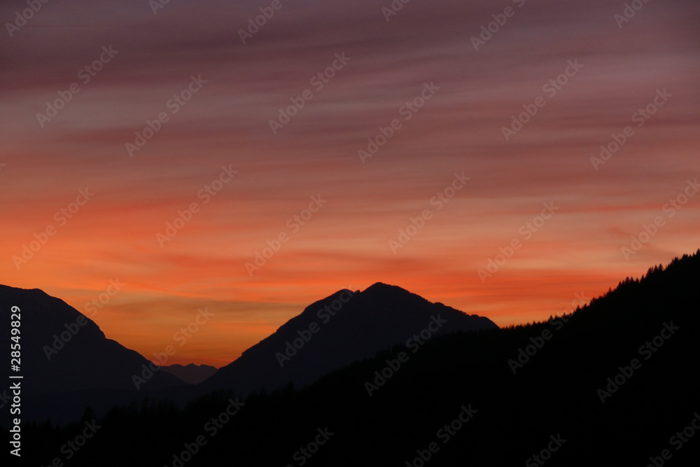 Tramonto in Val Cellina, Friuli Venezia Giulia Tramonto in Val Cellina, Friuli Venezia Giulia