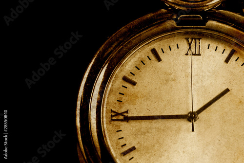 Conceptual Image of Time Passing in Grunge Texture