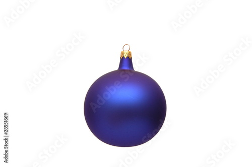 Dekoracja świąteczna – niebieska bombka