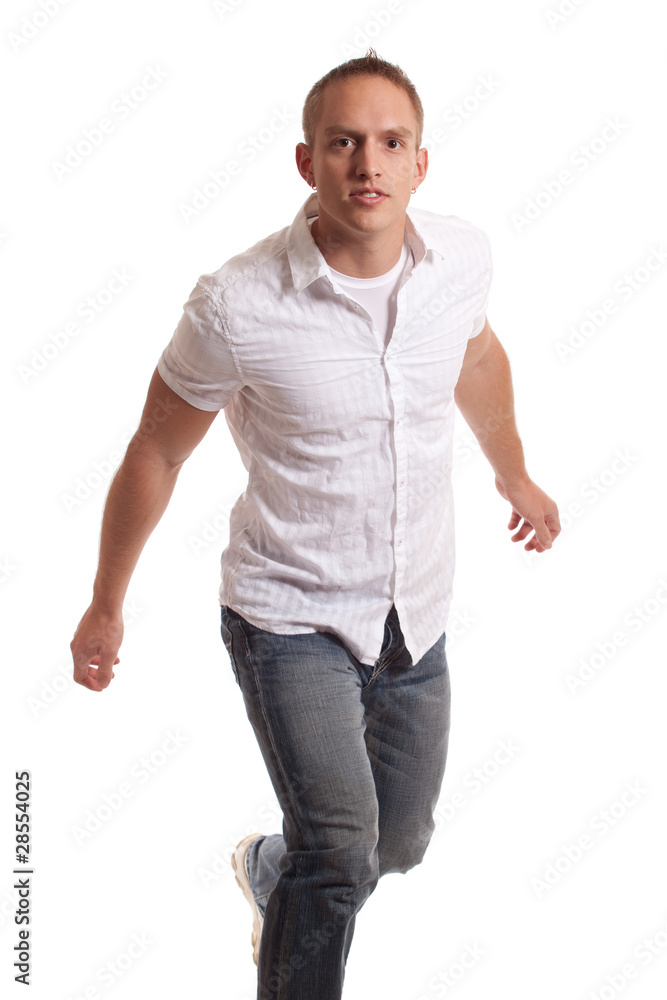 Casual Man on White Casual Man on White