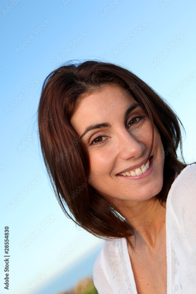Portrait of beautiful smiling woman
