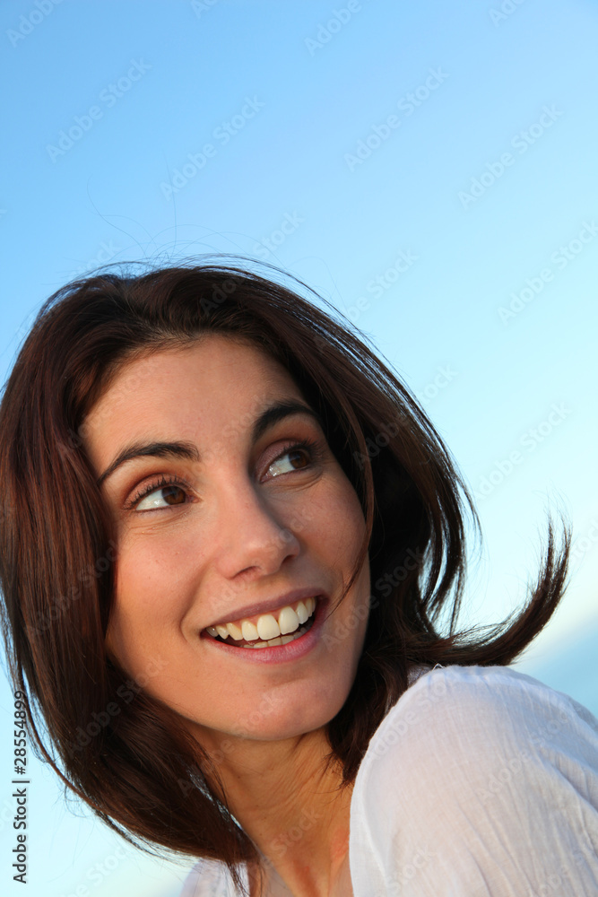 Portrait of beautiful smiling woman Portrait of beautiful smiling woman