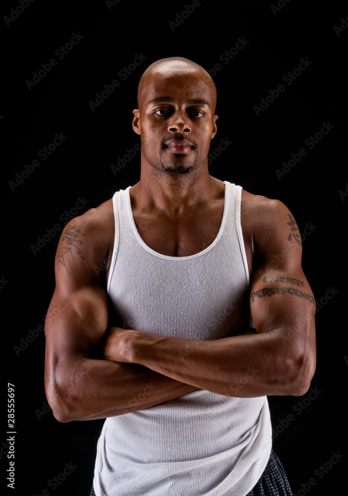 Fototapeta premium Muscular African American