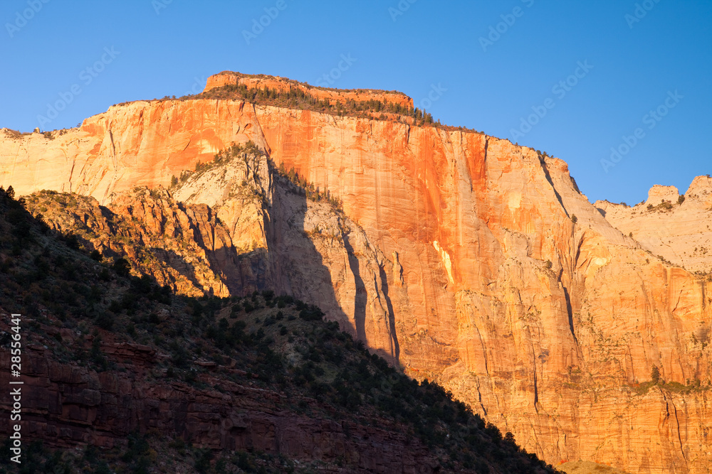 West Temple Sundial in Zion Canyon West Temple Sundial in Zion Canyon
