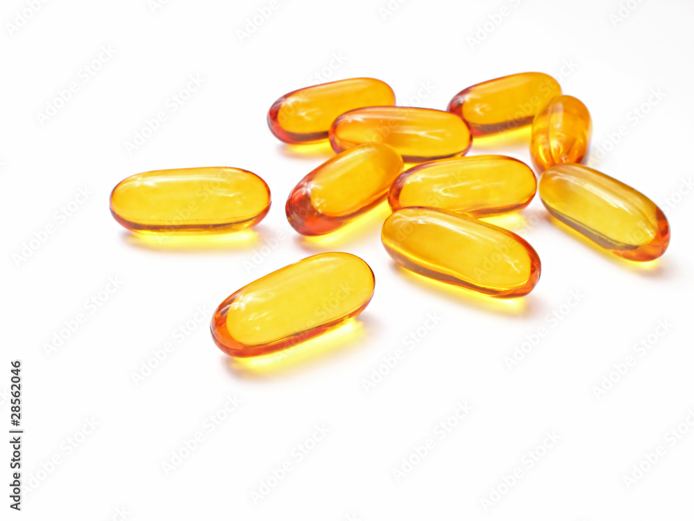 Pills on the white background Pills on the white background