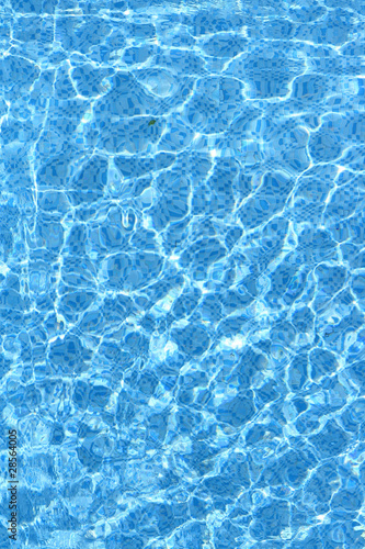 Refection of Blue water in Swimming pool with Ripple