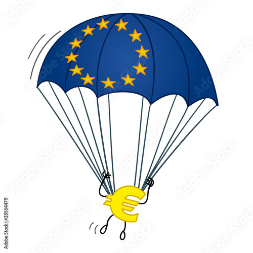 figur euro am fallschirm